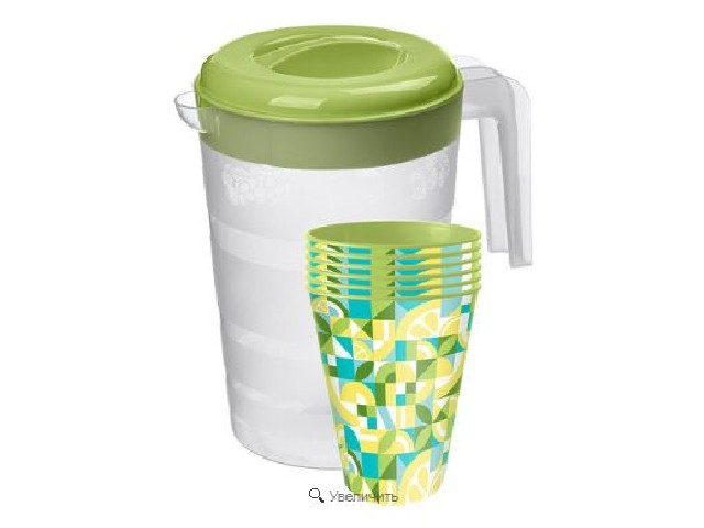 Набор для пикника, 7 предметов (салатовый)